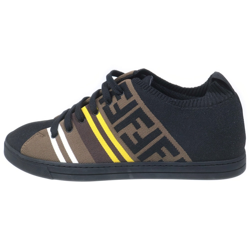 FENDI(フェンディ) ニットスニーカー ローカットシューズ ブラック/イエロー/ブラウン