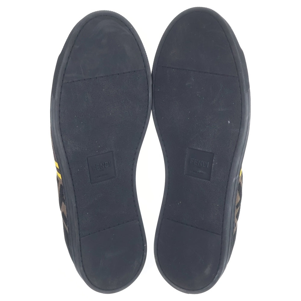 FENDI(フェンディ) ニットスニーカー ローカットシューズ ブラック/イエロー/ブラウン