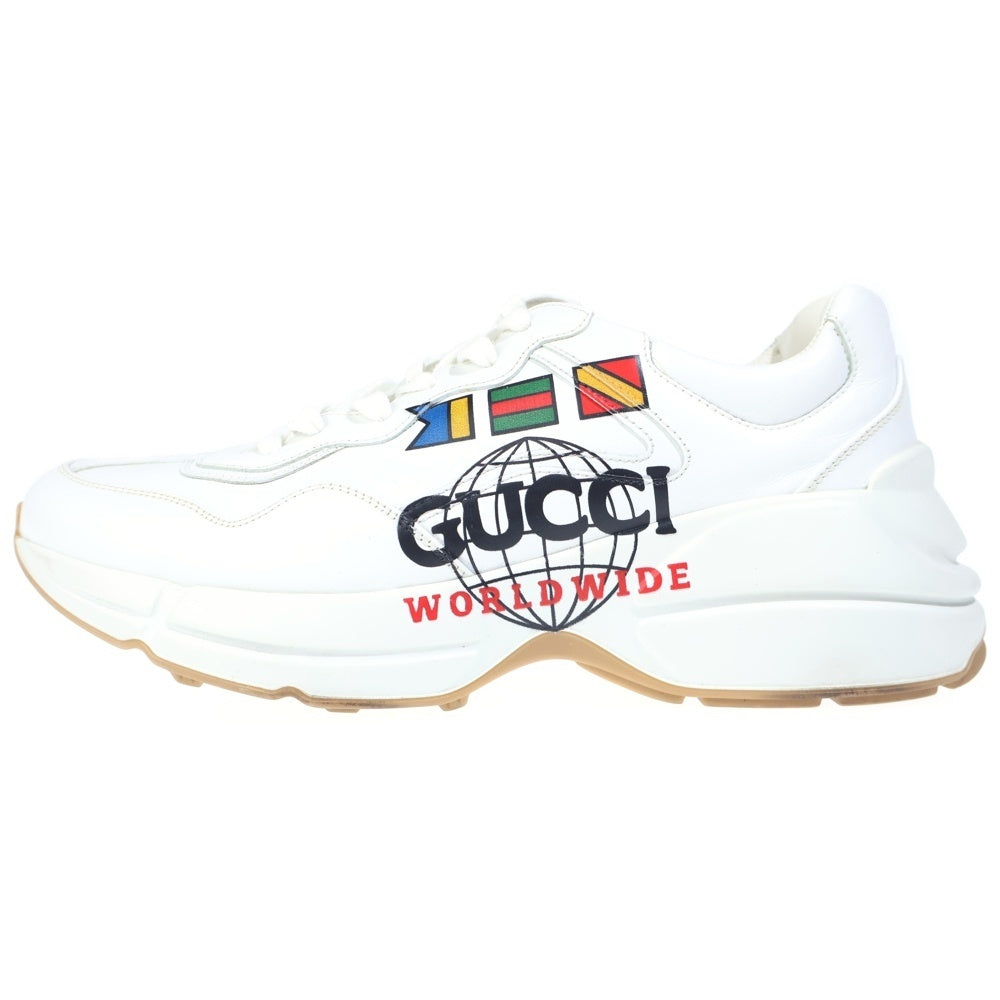 GUCCI(グッチ) RHYTON WORLD WIDE SNEAKER ライトン ワールドワイド ローカットスニーカー ホワイト 599146