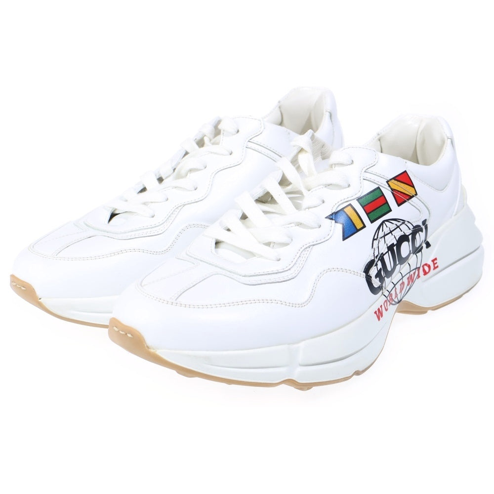GUCCI(グッチ) RHYTON WORLD WIDE SNEAKER ライトン ワールドワイド ローカットスニーカー ホワイト 599146