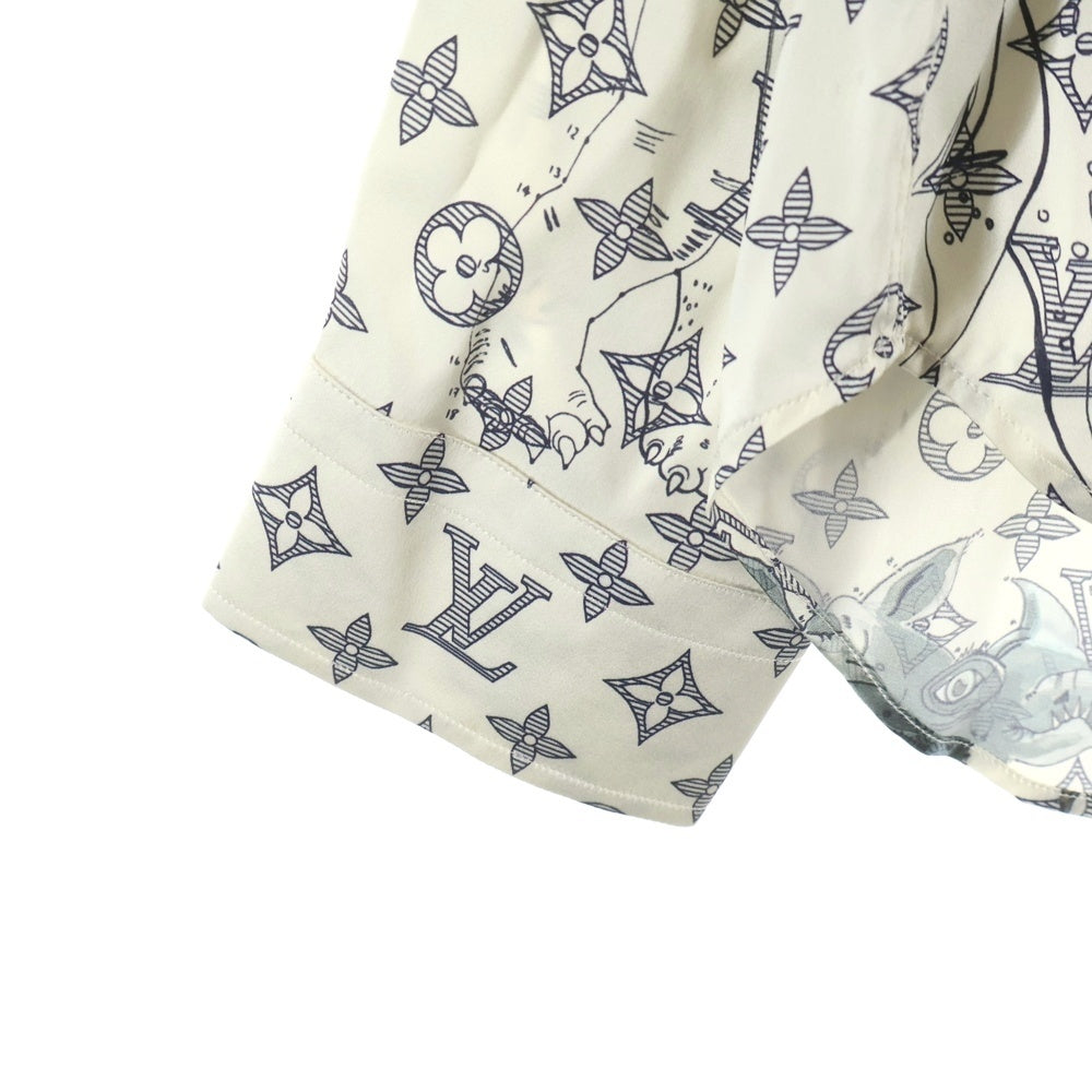 LOUIS VUITTON(ルイヴィトン) ×Jake and Dinos Chapman チャップマンブラザーズ モノグラム 長袖シャツ ホワイト RM171 ZWN HBS90W