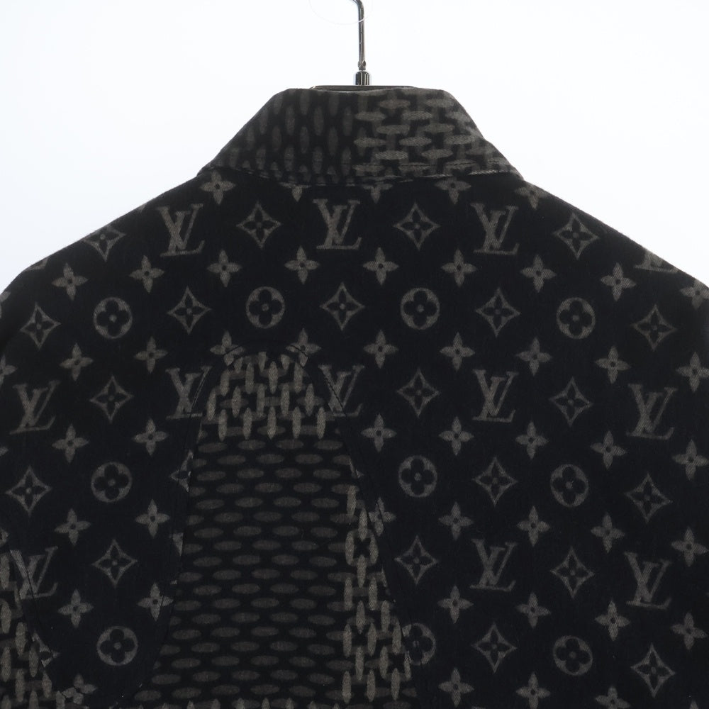 LOUIS VUITTON(ルイヴィトン) 20AW ×NIGO モノグラム ウェーブジャイアント ダミエ フランネル 長袖シャツ ブラック RM202M VJI HJS02W