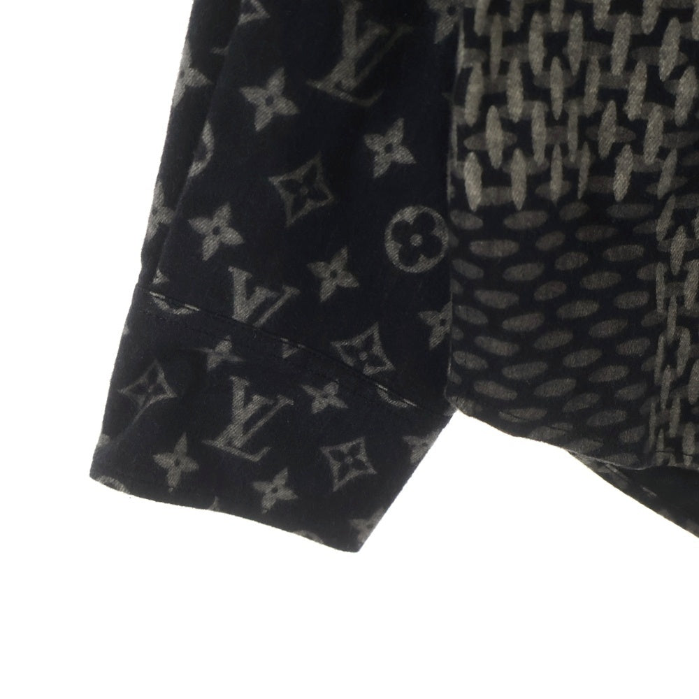 LOUIS VUITTON(ルイヴィトン) 20AW ×NIGO モノグラム ウェーブジャイアント ダミエ フランネル 長袖シャツ ブラック RM202M VJI HJS02W