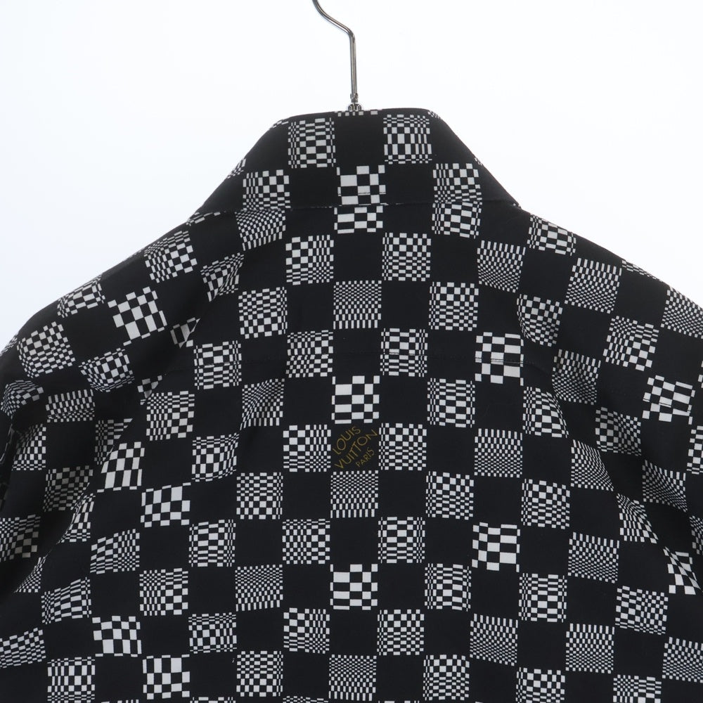 LOUIS VUITTON(ルイヴィトン) 21SS ディストーテッドダミエ 長袖シャツ ブラック/ホワイト RM211 ZYT HKS71W