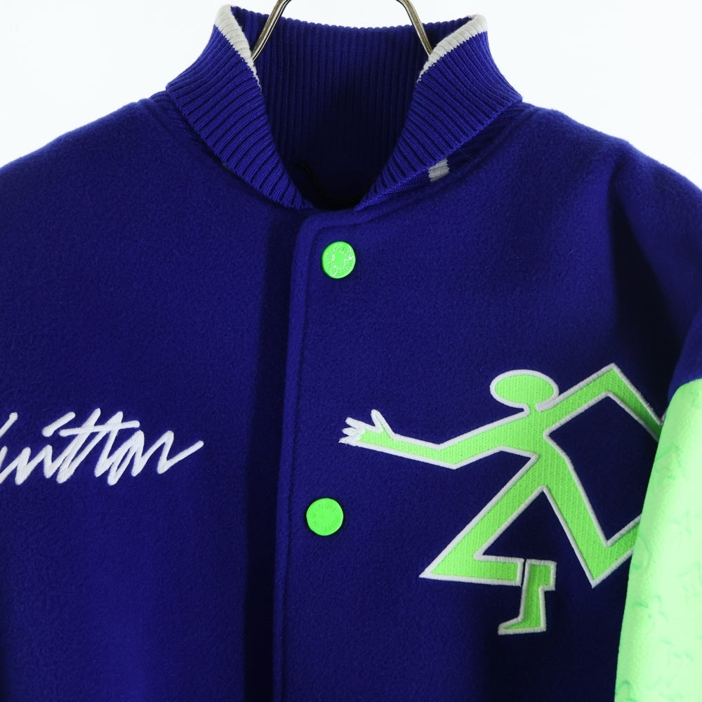 LOUIS VUITTON(ルイヴィトン) 22SS グラデーションモノグラム スタジアムジャケット ブルー/グリーン RM221 MJY HML95E