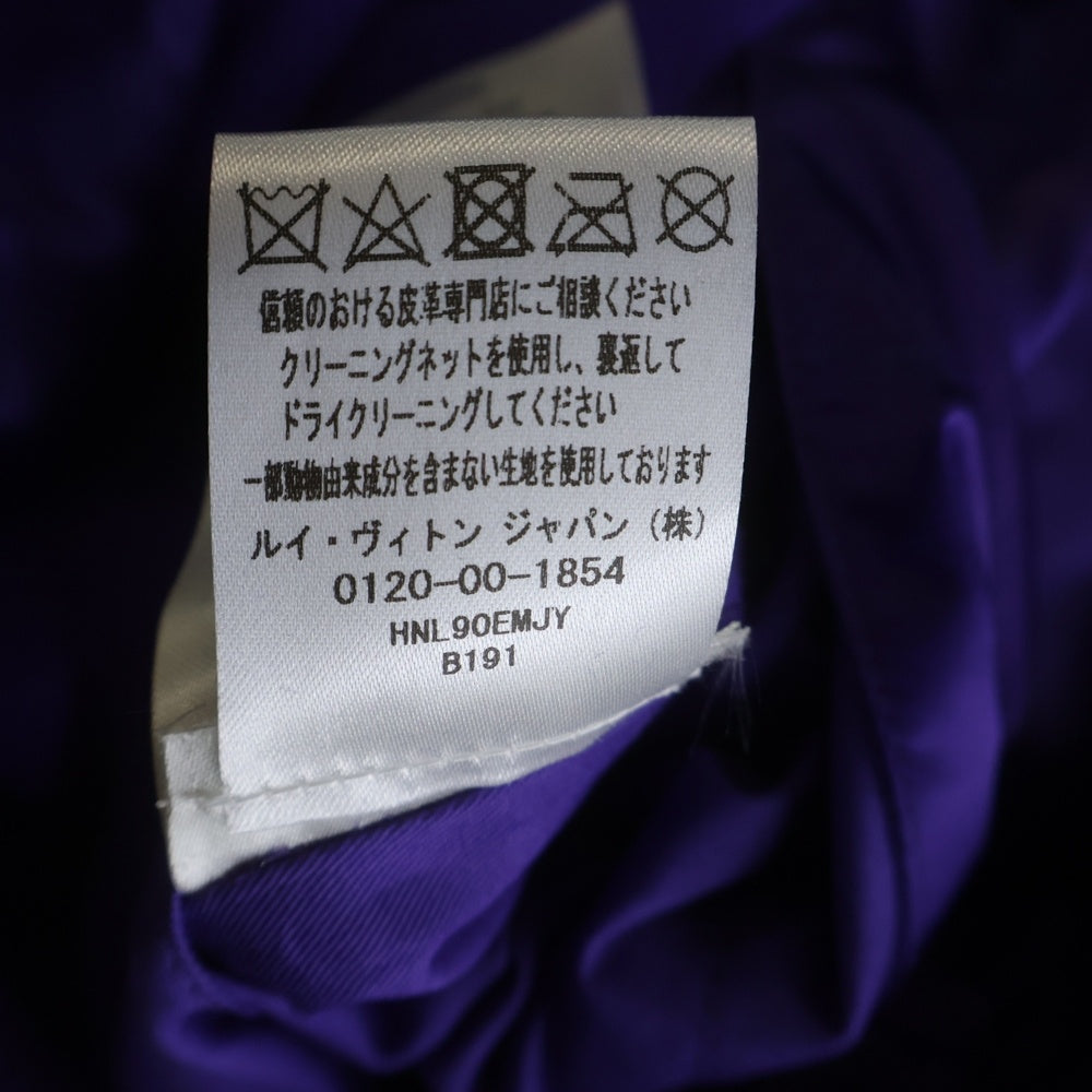LOUIS VUITTON(ルイヴィトン) 22AW Multi Pached Mix Leather Varsity Blouson マルチパッチミックスレザーバーシティブルゾン ジャケット スタジャン ブルー/ホワイト RM222 MJY HNL90E