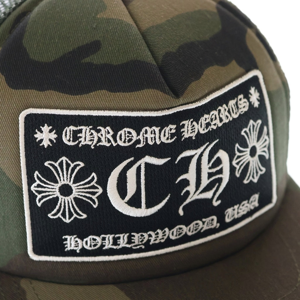 CHROME HEARTS(クロムハーツ) TRUCKER CAP トラッカーキャップ CHパッチクロスボール付メッシュ帽子 カモ
