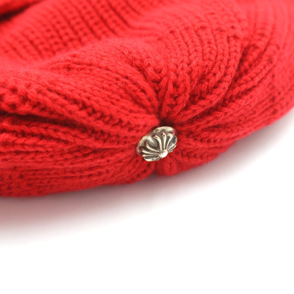 CHROME HEARTS(クロムハーツ) BEANIE スターパッチカシミヤビーニー 帽子 レッド