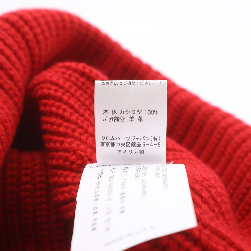 CHROME HEARTS(クロムハーツ) BEANIE スターパッチカシミヤビーニー 帽子 レッド