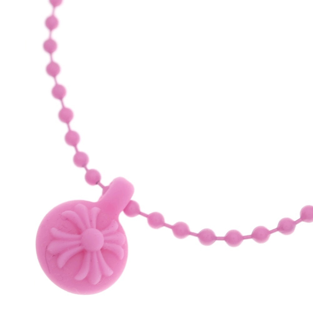 CHROME HEARTS(クロムハーツ) RUBBER No2 CROSS BALL ラバーネックレス ペンダントトップ ピンク