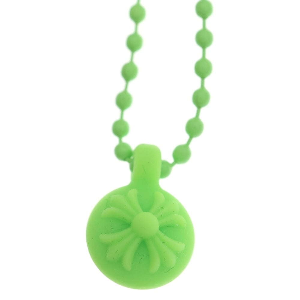 CHROME HEARTS(クロムハーツ) RUBBER No2 CROSS BALL ラバーネックレス ペンダントトップ グリーン