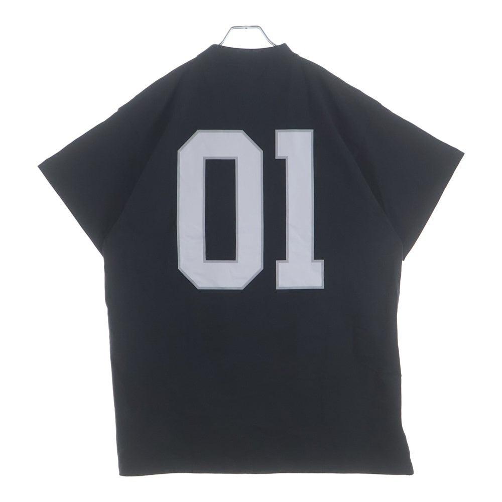 BALENCIAGA(バレンシアガ) 25SS BASKETBALL SERIES バスケットシリーズ ロゴ刺繍デザイン クルーネック半袖Tシャツ カットソー ブラック 787349 TRVW9