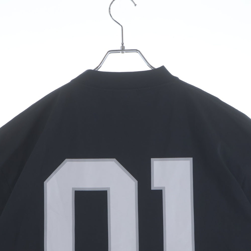 BALENCIAGA(バレンシアガ) 25SS BASKETBALL SERIES バスケットシリーズ ロゴ刺繍デザイン クルーネック半袖Tシャツ カットソー ブラック 787349 TRVW9