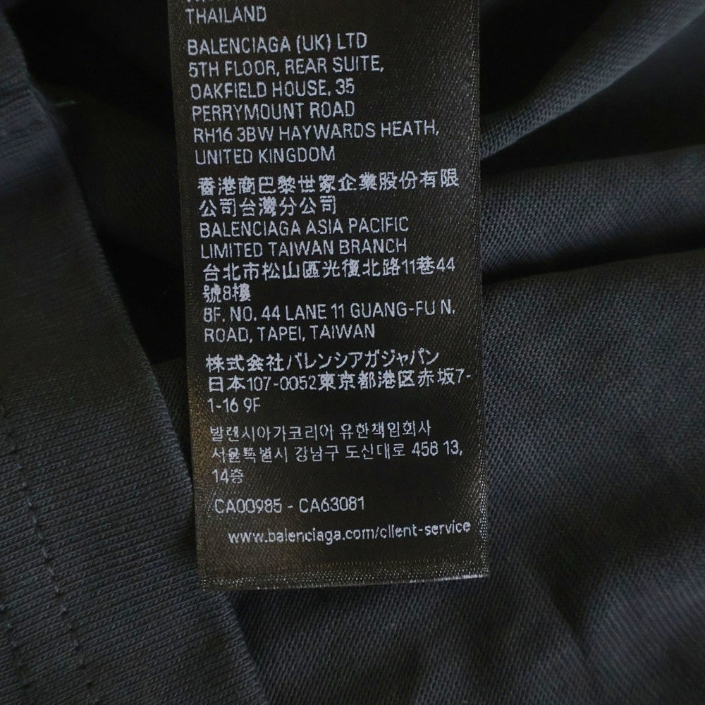 BALENCIAGA(バレンシアガ) 25SS BASKETBALL SERIES バスケットシリーズ ロゴ刺繍デザイン クルーネック半袖Tシャツ カットソー ブラック 787349 TRVW9