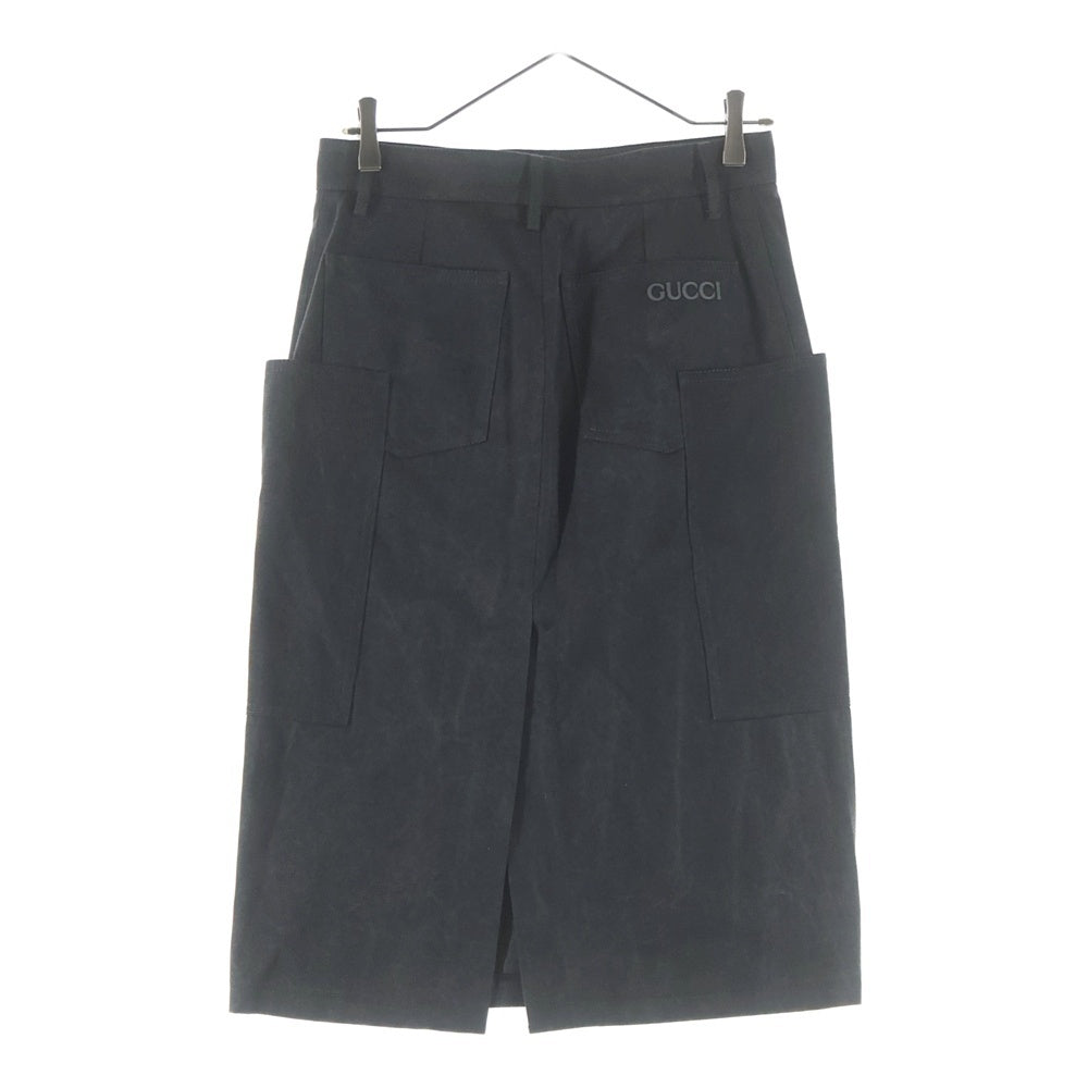 GUCCI(グッチ) Mid Length Cotton Canvas Delave Skirt ミドルレングス