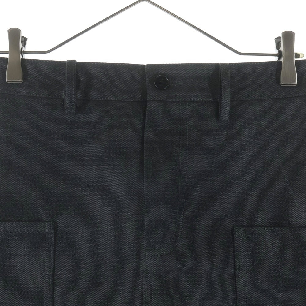 GUCCI(グッチ) Mid Length Cotton Canvas Delave Skirt ミドルレングス コットンキャンバス デラヴェ スカート レディース ブラック 817067 Z7AHS