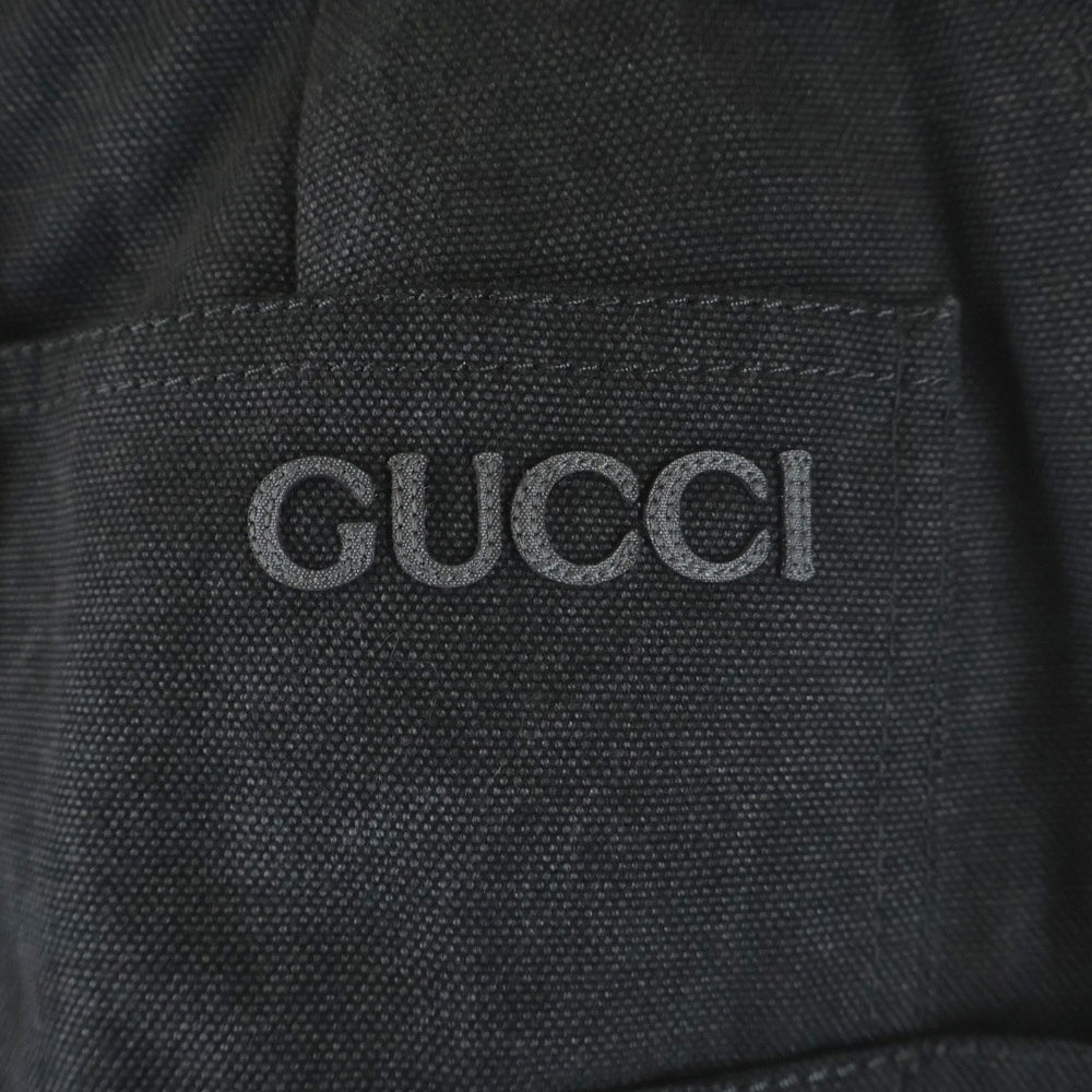 GUCCI(グッチ) Mid Length Cotton Canvas Delave Skirt ミドルレングス コットンキャンバス デラヴェ スカート レディース ブラック 817067 Z7AHS