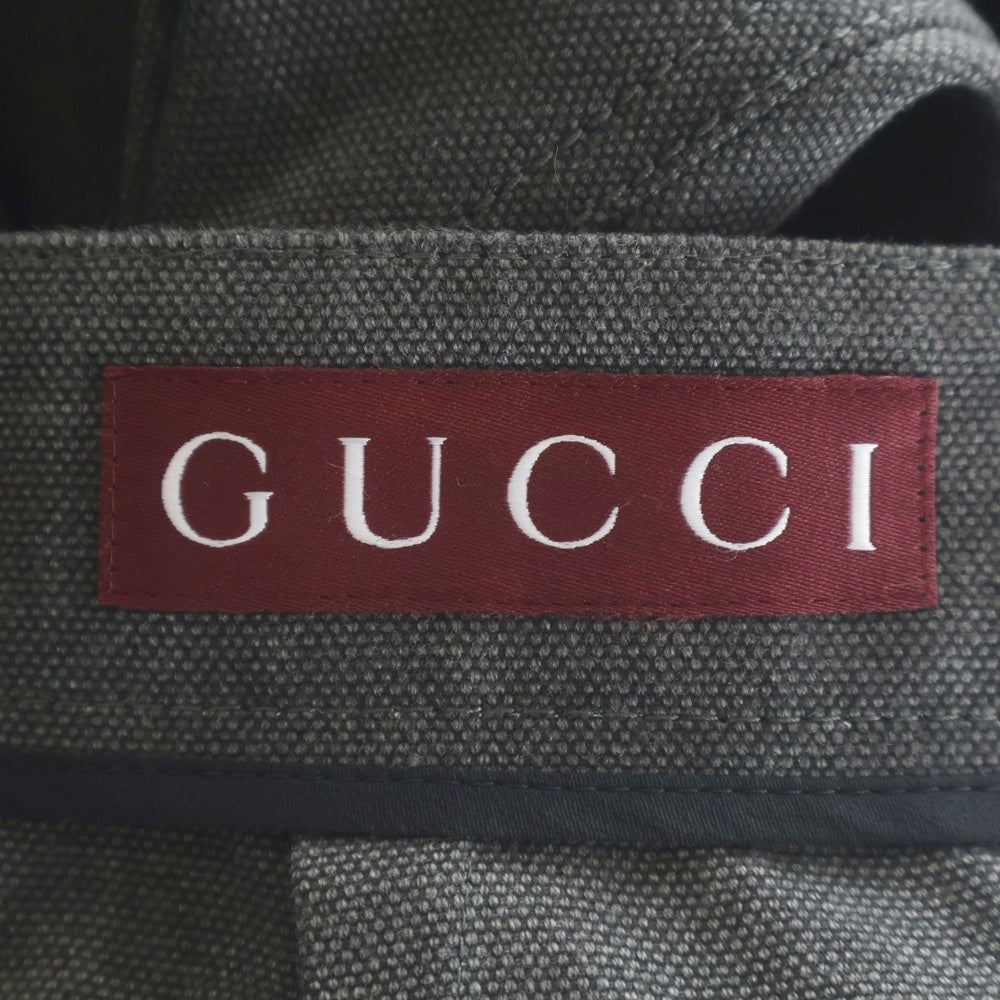 GUCCI(グッチ) Mid Length Cotton Canvas Delave Skirt ミドルレングス コットンキャンバス デラヴェ スカート レディース ブラック 817067 Z7AHS