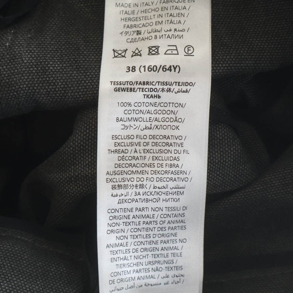 GUCCI(グッチ) Mid Length Cotton Canvas Delave Skirt ミドルレングス コットンキャンバス デラヴェ スカート レディース ブラック 817067 Z7AHS