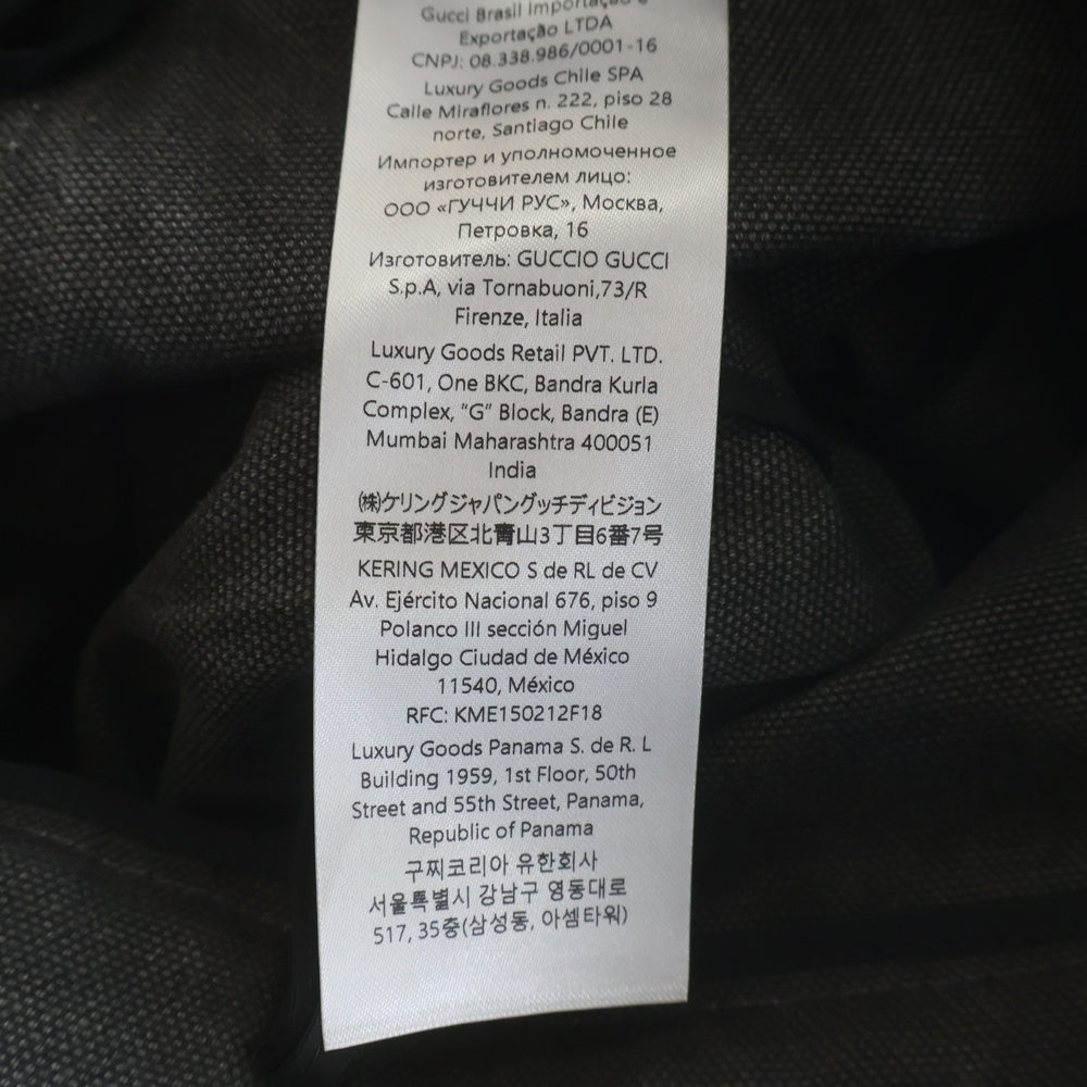 GUCCI(グッチ) Mid Length Cotton Canvas Delave Skirt ミドルレングス コットンキャンバス デラヴェ スカート レディース ブラック 817067 Z7AHS