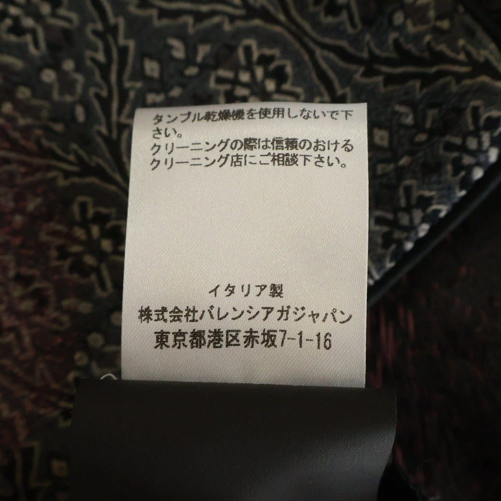 BALENCIAGA(バレンシアガ) 二コラ期 ペイズリー 長袖シャツ ジャケット ブラック 403849 TPD17
