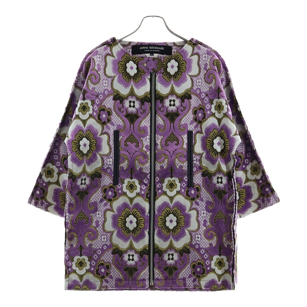 COMME des GARCONS JUNYA WATANABE MAN(コムデギャルソンジュンヤワタナベマン) 17AW ZIP COAT ジップコート 花柄 パープル JT-J047