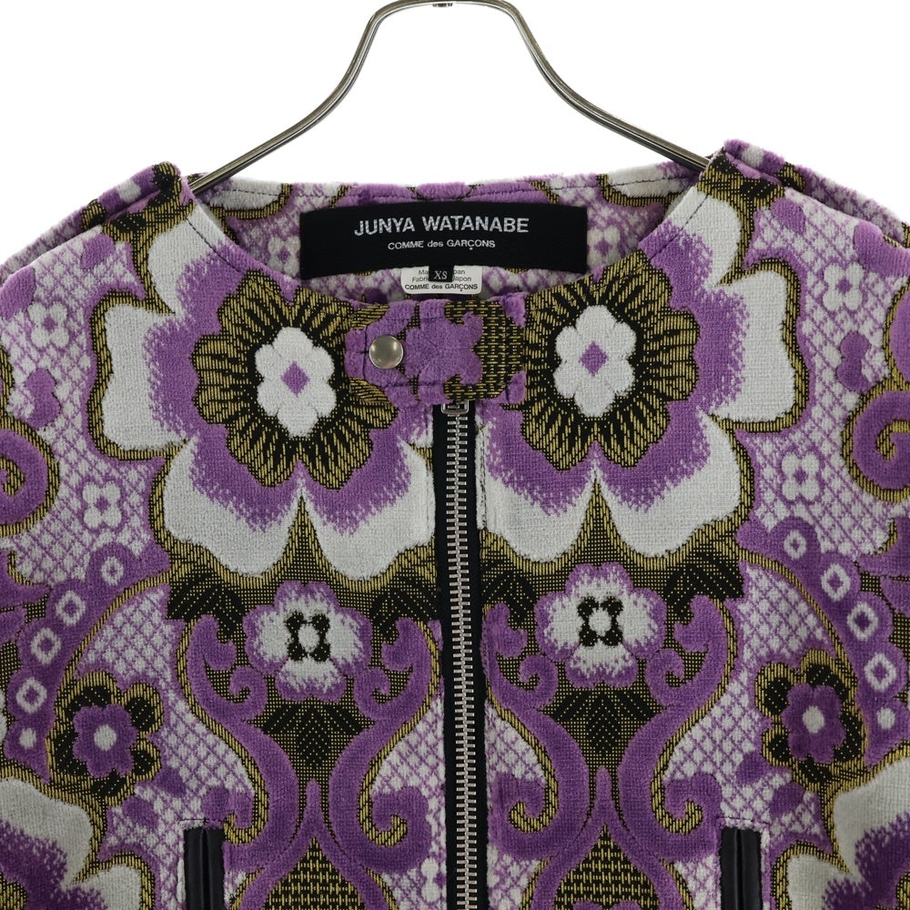 COMME des GARCONS JUNYA WATANABE MAN(コムデギャルソンジュンヤワタナベマン) 17AW ZIP COAT ジップコート 花柄 パープル JT-J047