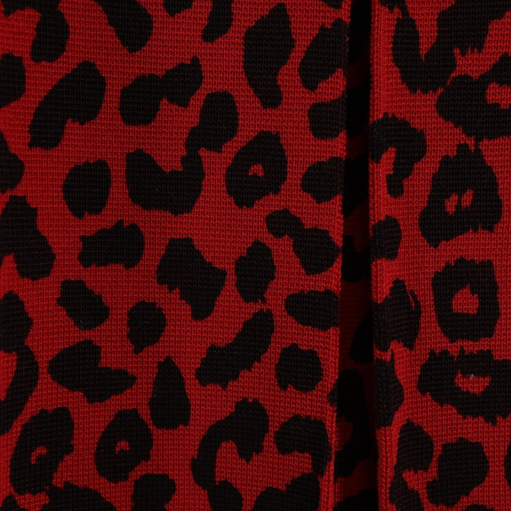 GUCCI(グッチ) Leopard Print Silk Skirt レオパード プリント シルク スカート レディース レッド 566310 XKAN3