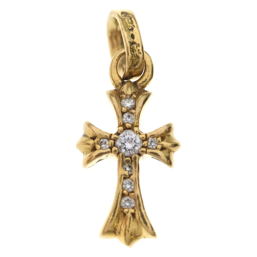 CHROME HEARTS(クロムハーツ) 22K CRS BBYFAT P/DIA ベイビーファットクロス PAVEダイヤ ペンダントトップ ゴールド BCA035