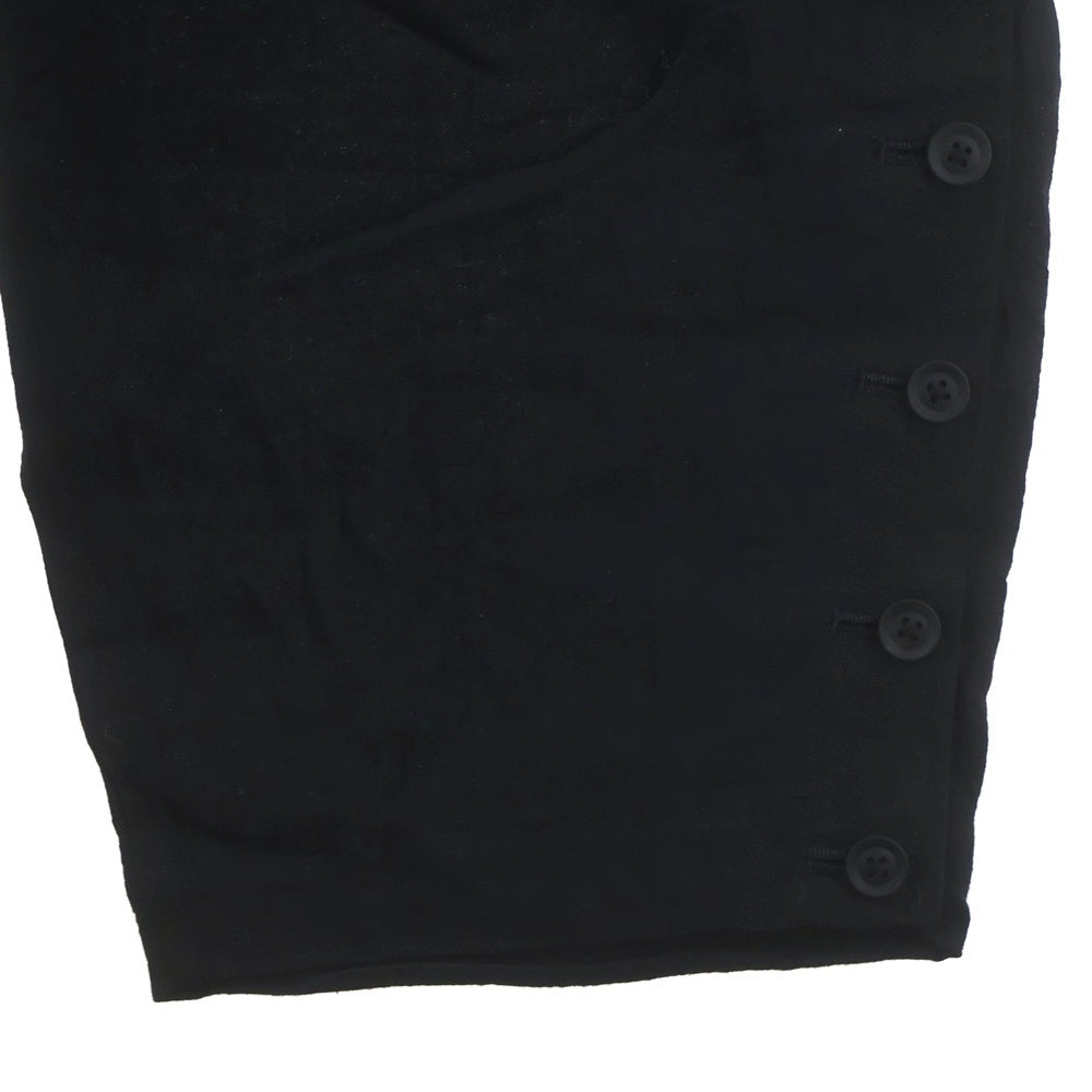 Yohji Yamamoto POUR HOMME(ヨウジヤマモト プールオム) 21SS LINEN ddw HEM ADJUSTFOLD PANTS リネン ワイドパンツ HD-P47-303 ブラック