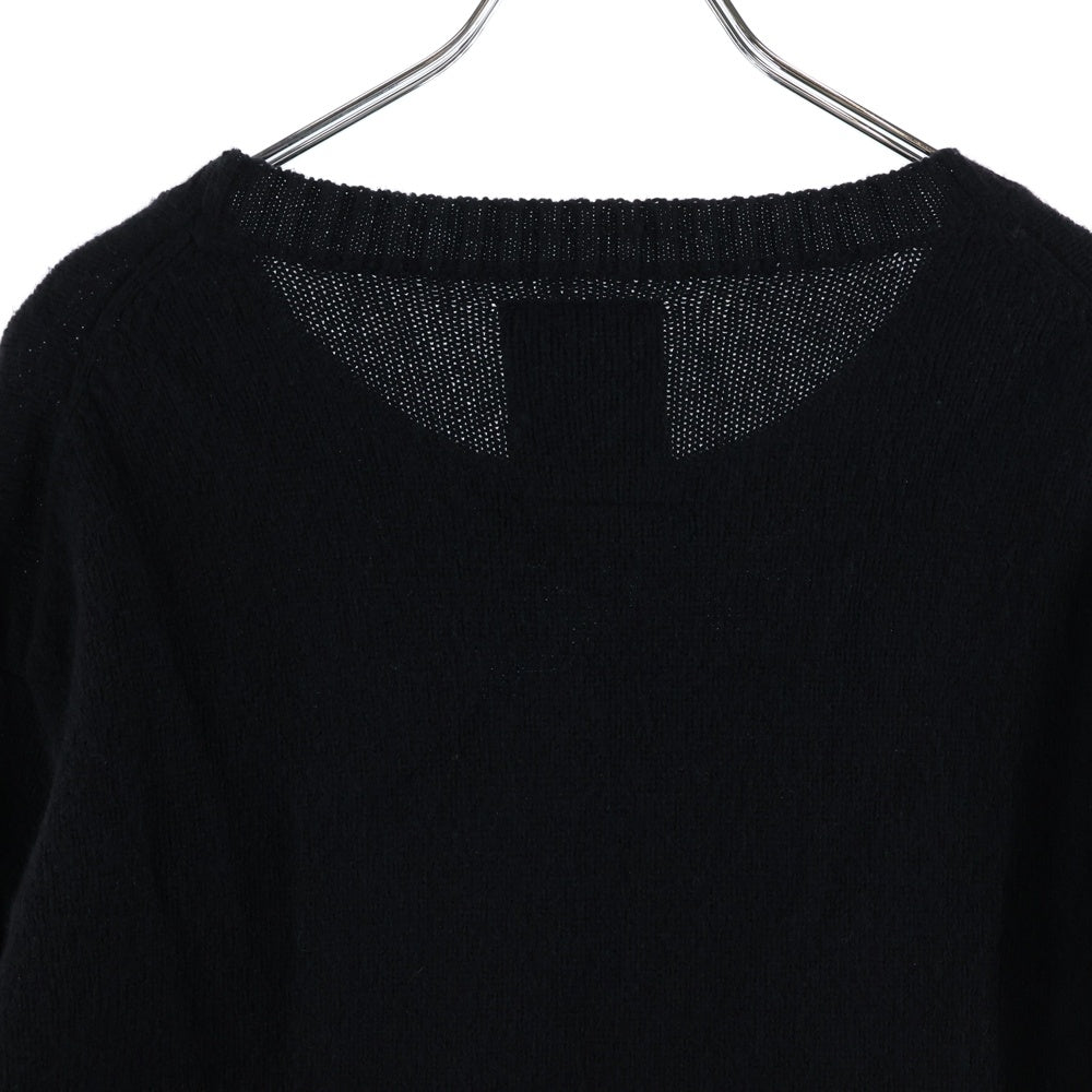 BLACK Scandal Yohji Yamamoto(ブラックスキャンダルヨウジヤマモト) 18AW 蜘蛛の巣クルーネックセーター ブラック HV-K06-189