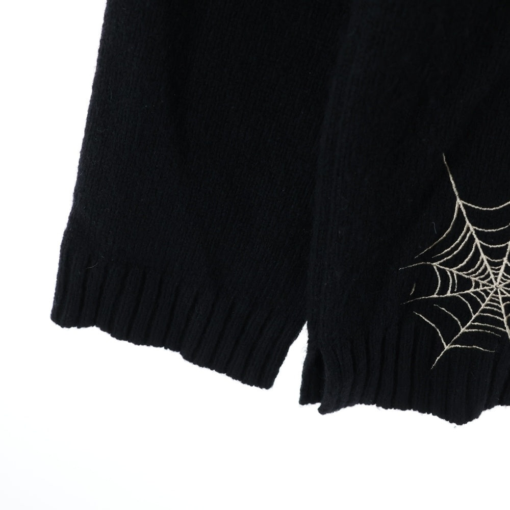 BLACK Scandal Yohji Yamamoto(ブラックスキャンダルヨウジヤマモト) 18AW 蜘蛛の巣クルーネックセーター ブラック HV-K06-189