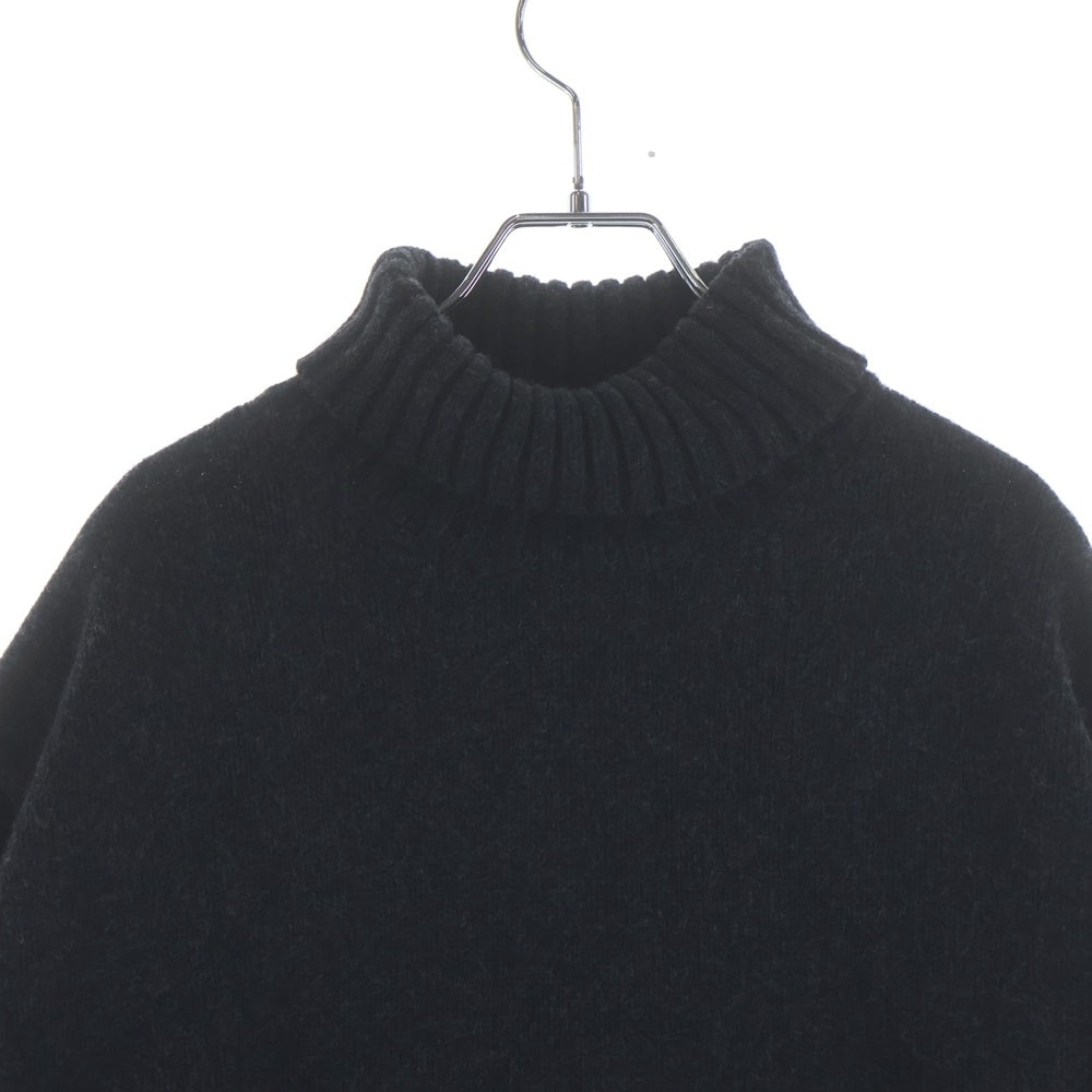 Yohji Yamamoto POUR HOMME(ヨウジヤマモト プールオム) 23AW SIDE STRING DETAIL TURTLENECK タートルネック ニット セーター HJ-K06-193 ブラック