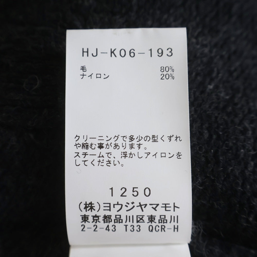 Yohji Yamamoto POUR HOMME(ヨウジヤマモト プールオム) 23AW SIDE STRING DETAIL TURTLENECK タートルネック ニット セーター HJ-K06-193 ブラック