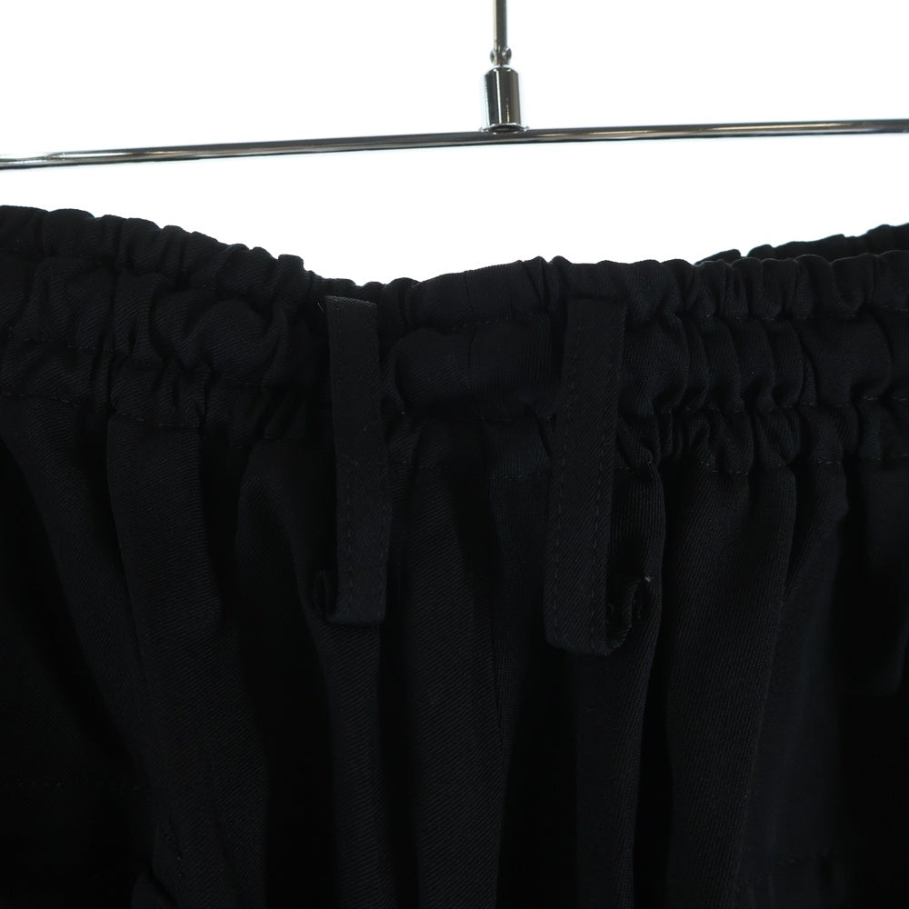 Yohji Yamamoto POUR HOMME(ヨウジヤマモト プールオム) 17AW シワギャバ サルエルパンツ ブラック HK-P64-100
