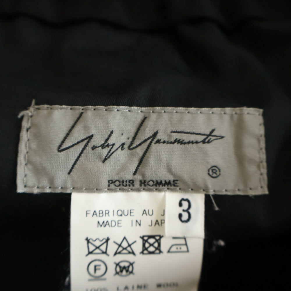 Yohji Yamamoto POUR HOMME(ヨウジヤマモト プールオム) 17AW シワギャバ サルエルパンツ ブラック HK-P64-100