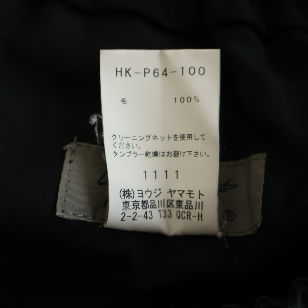 Yohji Yamamoto POUR HOMME(ヨウジヤマモト プールオム) 17AW シワギャバ サルエルパンツ ブラック HK-P64-100