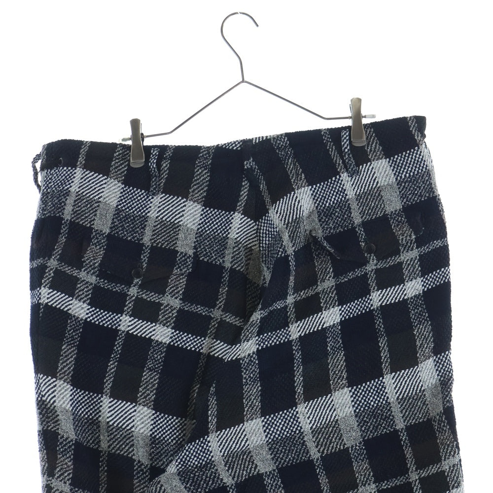 Yohji Yamamoto POUR HOMME(ヨウジヤマモト プールオム) 22AW COTTON PAPER CHECK TWEED PLAID SIDE STRING PANTS コットンペーパーチェックツイード サイドストリングパンツ HE-P42-044