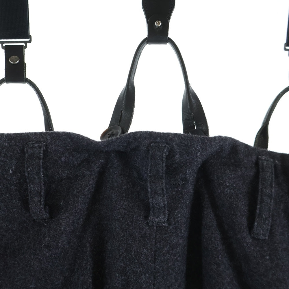 BLACK Scandal Yohji Yamamoto(ブラックスキャンダルヨウジヤマモト) 18AW Wool Pant デザイン ウールパンツ グレー HV-P52-820