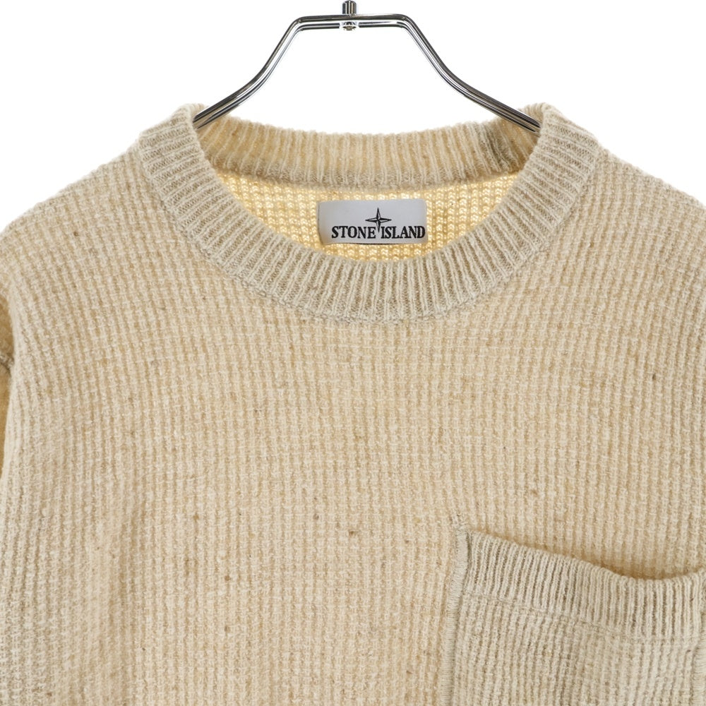 STONE ISLAND(ストーンアイランド) Speckled knit sweater スペックルニット セーター ホワイト 8115562B1