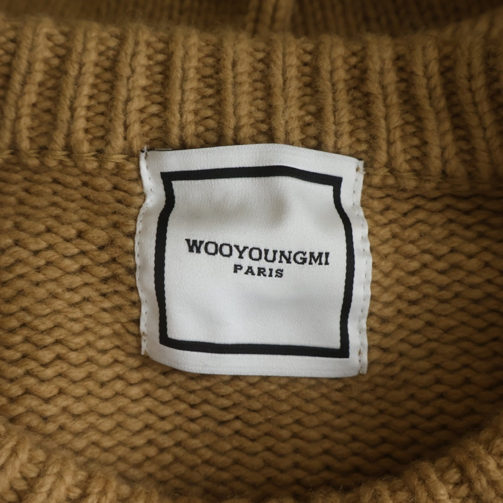 wooyoungmi(ウーヨンミ) クルーネックニットセーター ベージュ
