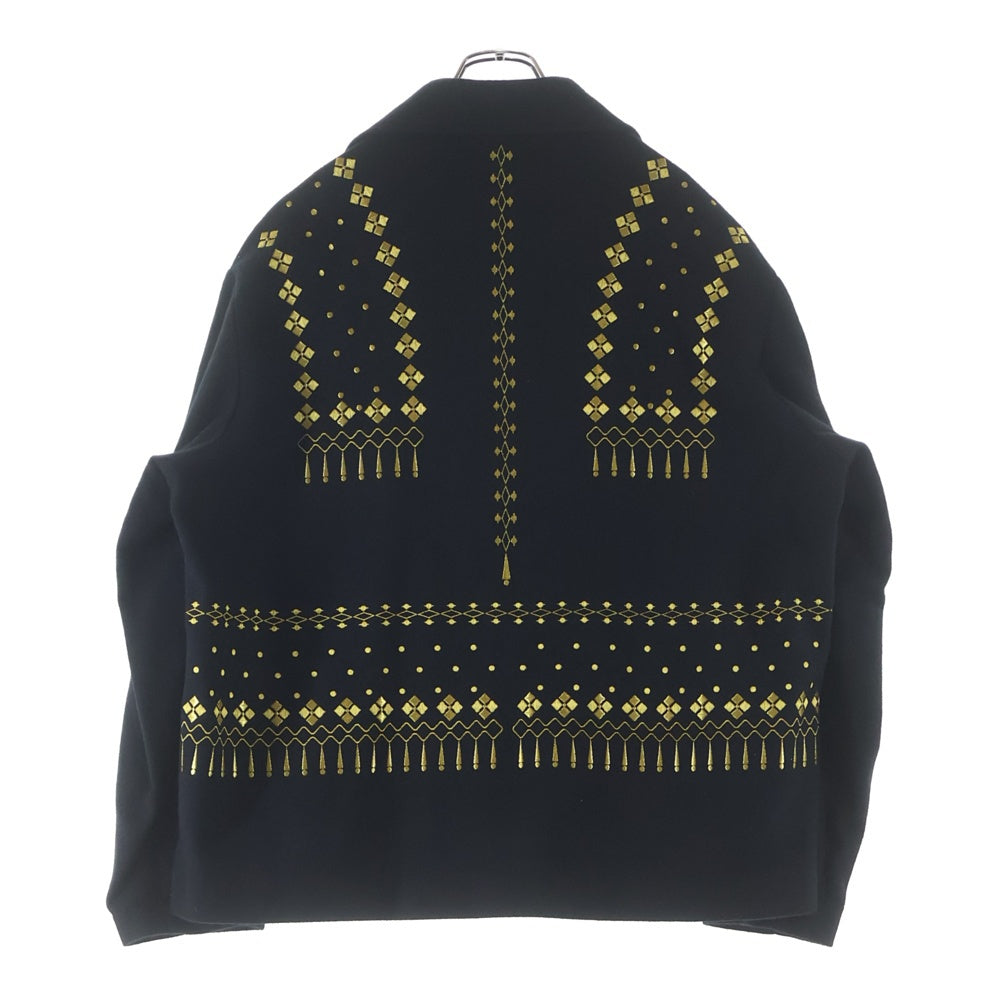 Yohji Yamamoto POUR HOMME(ヨウジヤマモト プールオム) 92AW ヴィンテージ 金刺繍 ウールジャケット アウター ブラック HE-J61-537