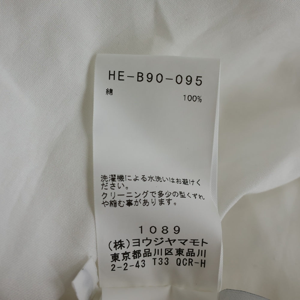 Yohji Yamamoto POUR HOMME(ヨウジヤマモト プールオム) 22AW Frill Shirt フリル長袖シャツ ホワイト HE-B90-095