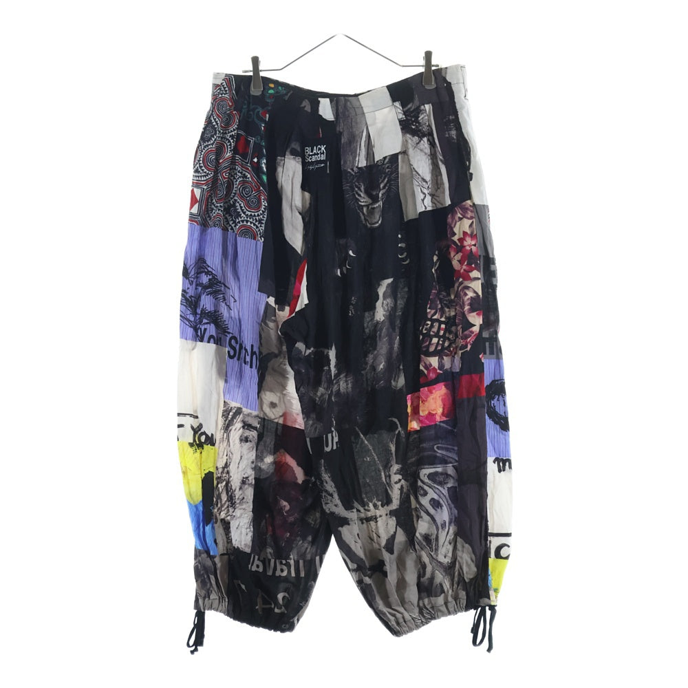 BLACK Scandal Yohji Yamamoto(ブラックスキャンダルヨウジヤマモト) 18SS パッチワークバルーン レーヨンパンツ