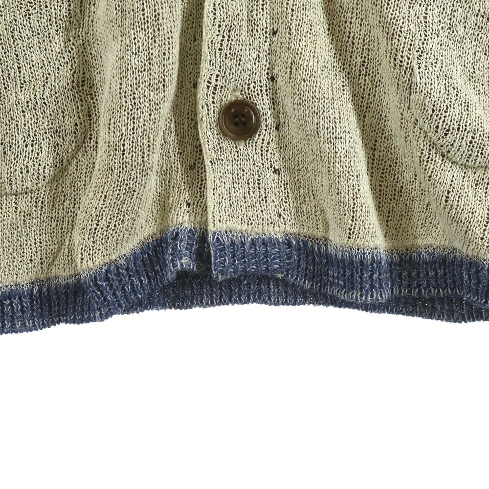 Yohji Yamamoto POUR HOMME(ヨウジヤマモト プールオム) 22SS みんな辞めちゃってカーディガンニット ホワイト HG-K74-374