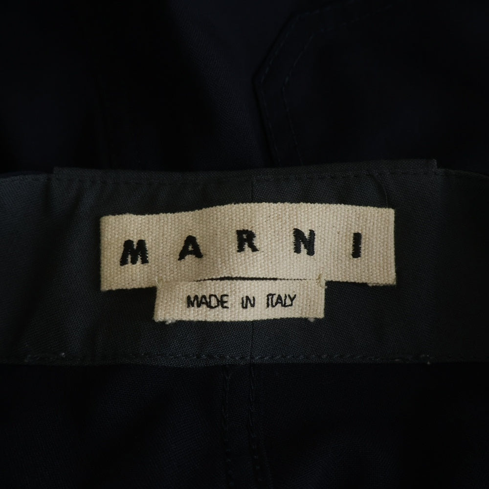 MARNI(マルニ) ウールトロピカル サイドラインテーパード リブパンツ ネイビー PUMU0042Q0