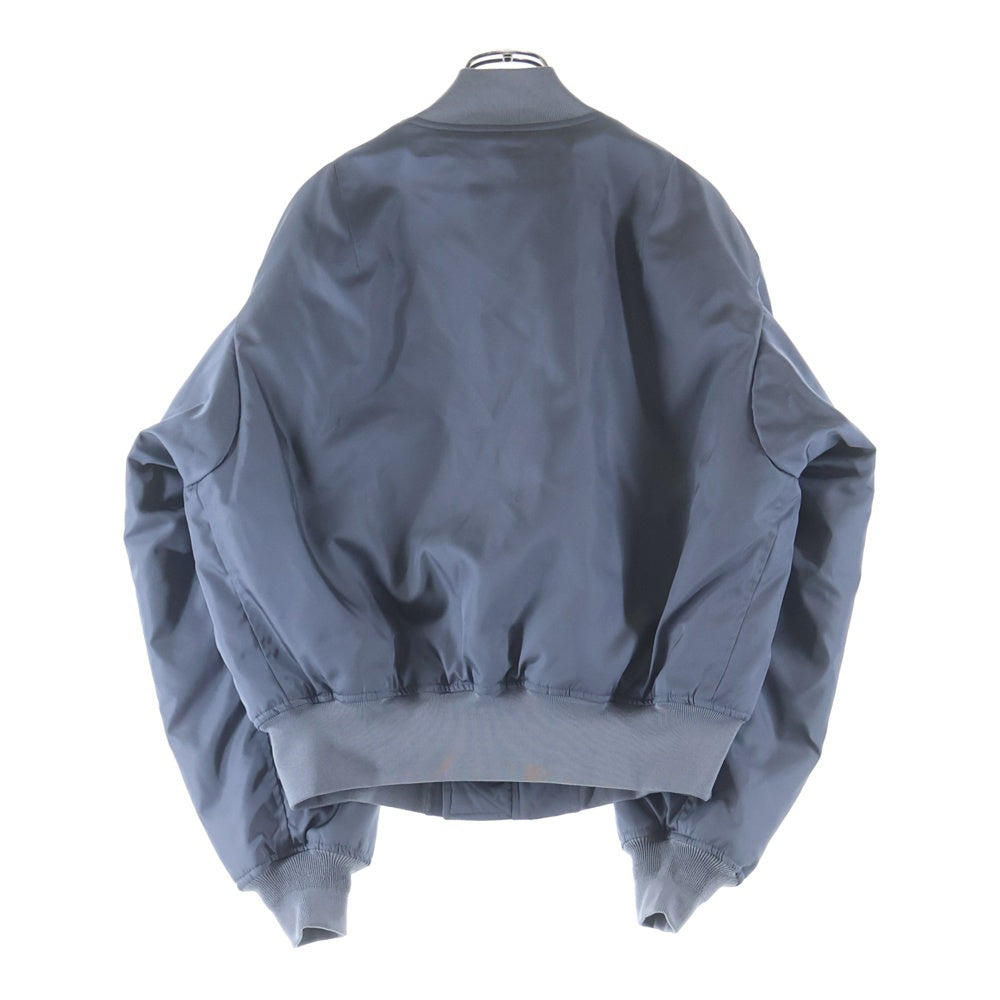AURALEE(オーラリー) HIGH DENSITY SILK TWILL FLIGHT BLOUSON シルクツイル フライトブルゾン ジャケット ブルー A26SB01AR