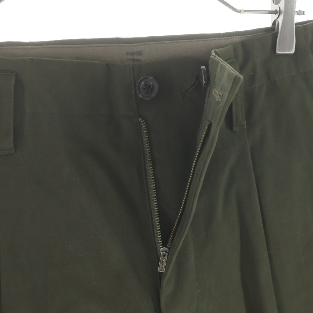 Yohji Yamamoto POUR HOMME(ヨウジヤマモト プールオム) COTTON STRAIGHT PANTS コットンストレート パンツ カーキ HK-P20-014