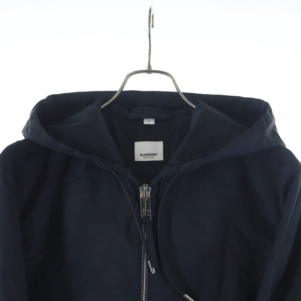 BURBERRY(バーバリー) マイクロロゴナイロンパーカー ジップアップパーカー ブラック 8037487