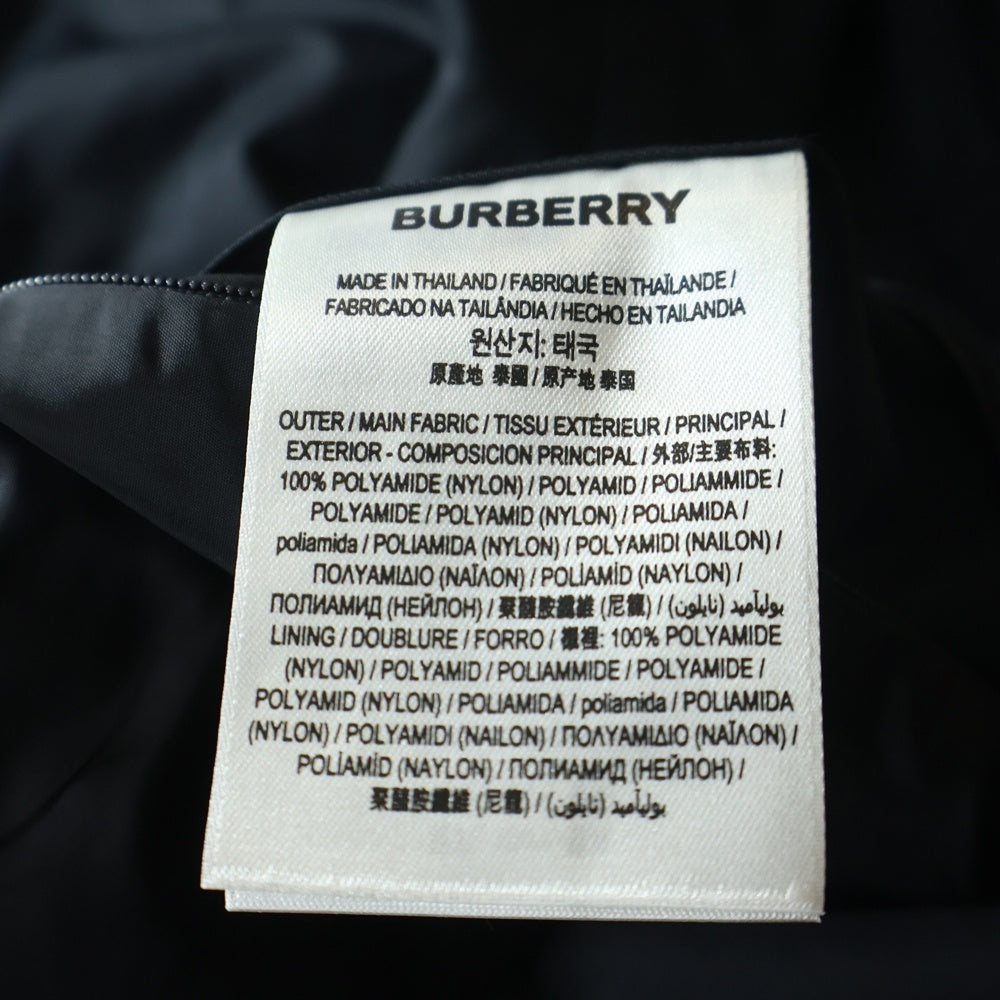 BURBERRY(バーバリー) マイクロロゴナイロンパーカー ジップアップパーカー ブラック 8037487